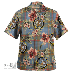 Scottish Ralston UK Weathered Clan Tartan Hawaiian Shirt - Tropical Old Style Scottish Plaid Tartan Plaid