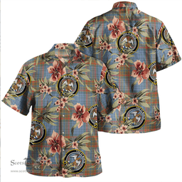 Scottish Ralston UK Weathered Clan Tartan Hawaiian Shirt - Tropical Old Style Scottish Plaid Tartan Plaid