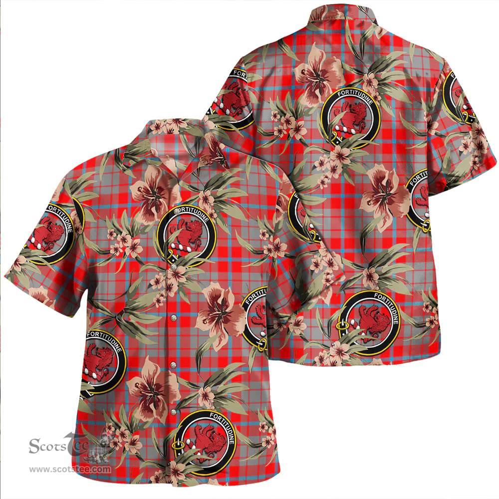 Scottish Moubray Clan Tartan Hawaiian Shirt - Tropical Old Style Scottish Plaid Tartan Plaid