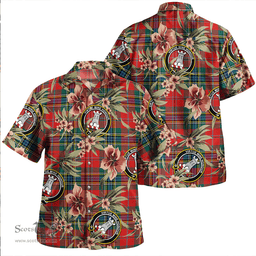 Scottish MacLean of Duart Modern Clan Tartan Hawaiian Shirt - Tropical Old Style Scottish Plaid Tartan Plaid