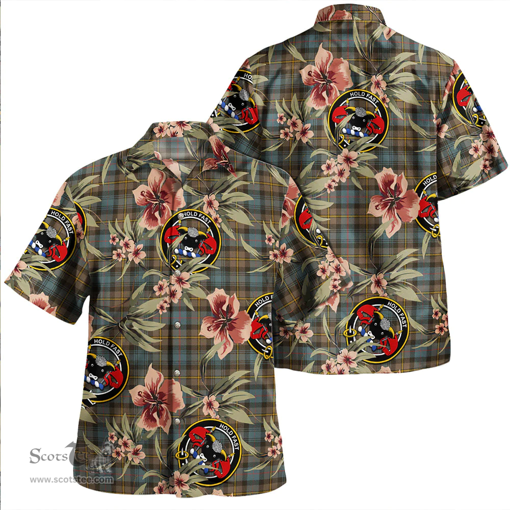 Scottish MacLeod of Skye Weathered Clan Tartan Hawaiian Shirt - Tropical Old Style Scottish Plaid Tartan Plaid
