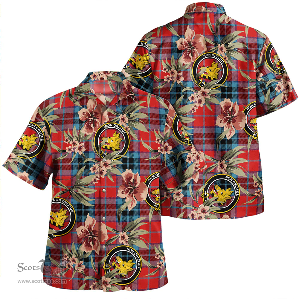 Scottish MacTavish Modern Clan Tartan Hawaiian Shirt - Tropical Old Style Scottish Plaid Tartan Plaid