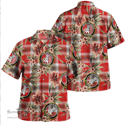 Scottish MacLean of Duart Dress Red Modern Clan Tartan Hawaiian Shirt - Tropical Old Style Scottish Plaid Tartan Plaid