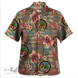 Scottish MacBeth Weathered Clan Tartan Hawaiian Shirt - Tropical Old Style Scottish Plaid Tartan Plaid
