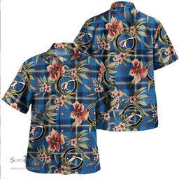 Scottish MacRae of America Modern Clan Tartan Hawaiian Shirt - Tropical Old Style Scottish Plaid Tartan Plaid
