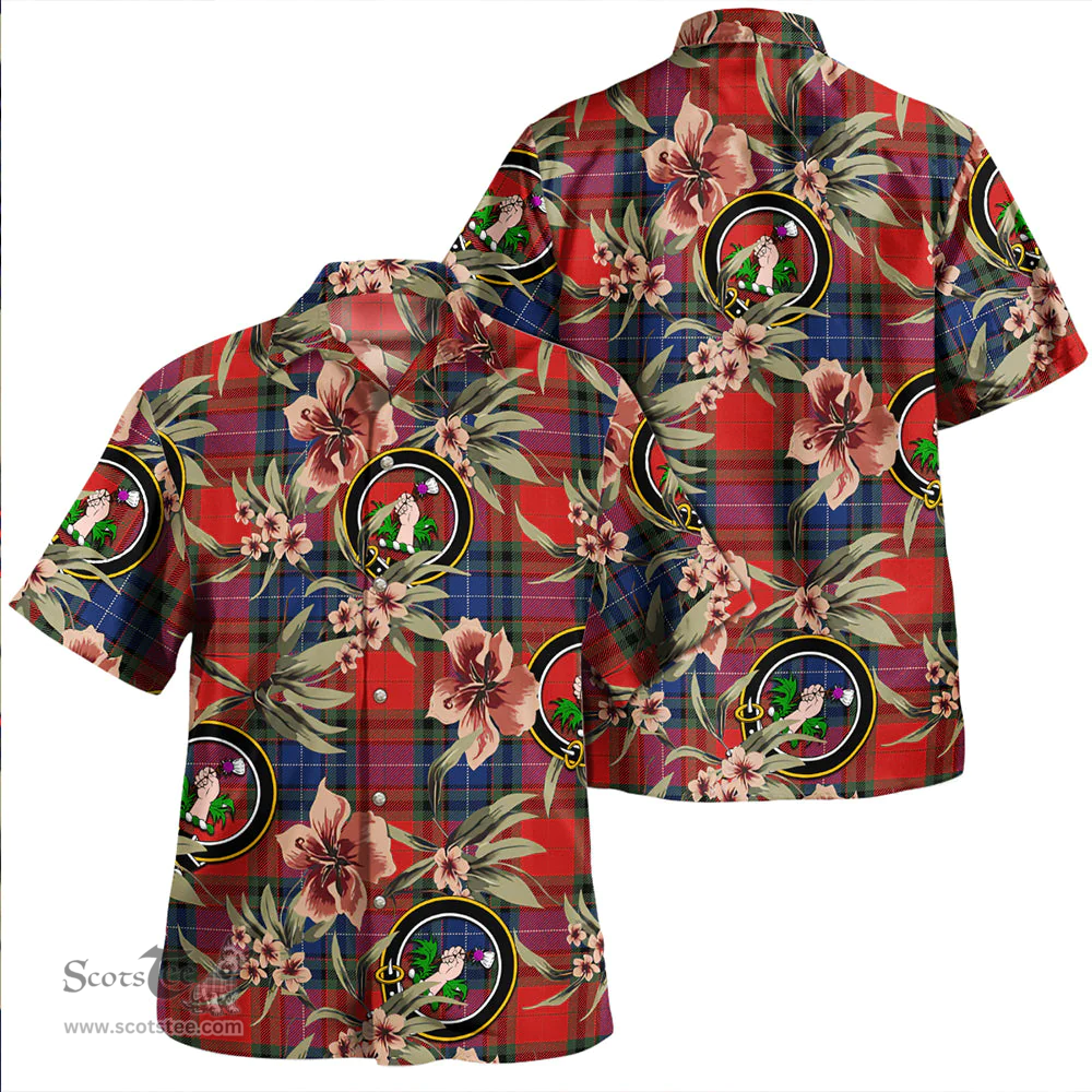 Scottish Manson Modern Clan Tartan Hawaiian Shirt - Tropical Old Style Scottish Plaid Tartan Plaid