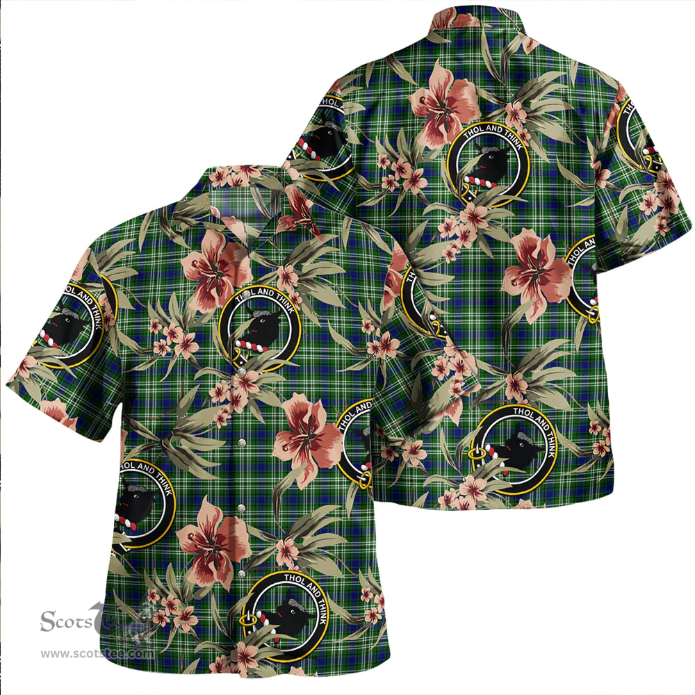 Scottish Tweedside District Clan Tartan Hawaiian Shirt - Tropical Old Style Scottish Plaid Tartan Plaid