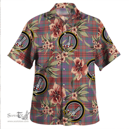 Scottish MacCall (MacColl) Weathered Clan Tartan Hawaiian Shirt - Tropical Old Style Scottish Plaid Tartan Plaid