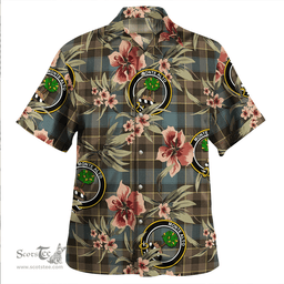 Scottish Mowat Weathered Clan Tartan Hawaiian Shirt - Tropical Old Style Scottish Plaid Tartan Plaid