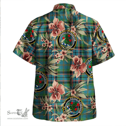 Scottish Stinson (Stephenson/Stevenson) Ancient Clan Tartan Hawaiian Shirt - Tropical Old Style Scottish Plaid Tartan Plaid