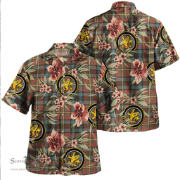 Scottish MacLeish Weathered Clan Tartan Hawaiian Shirt - Tropical Old Style Scottish Plaid Tartan Plaid