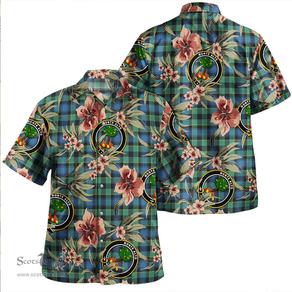 Scottish Mouat Clan Tartan Hawaiian Shirt - Tropical Old Style Scottish Plaid Tartan Plaid