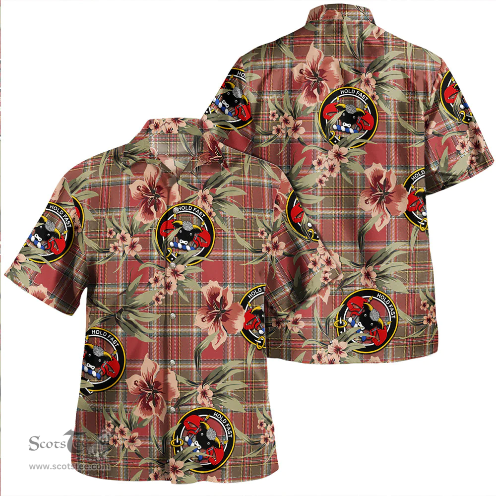 Scottish MacLeod of Gesto Weathered Clan Tartan Hawaiian Shirt - Tropical Old Style Scottish Plaid Tartan Plaid