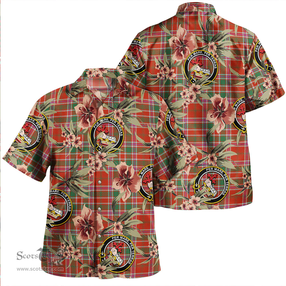 Scottish MacDonald of Lochmaddy (Donald of Loch Mhaddy) Anceint Clan Tartan Hawaiian Shirt - Tropical Old Style Scottish Plaid Tartan Plaid