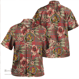 Scottish MacKintosh Weathered Clan Tartan Hawaiian Shirt - Tropical Old Style Scottish Plaid Tartan Plaid