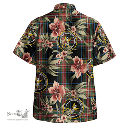Scottish Stewart Black Ancient Clan Tartan Hawaiian Shirt - Tropical Old Style Scottish Plaid Tartan Plaid