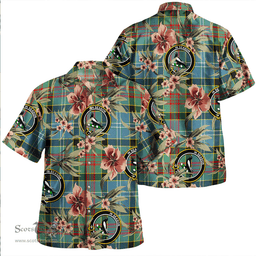 Scottish Walkinshaw Clan Tartan Hawaiian Shirt - Tropical Old Style Scottish Plaid Tartan Plaid