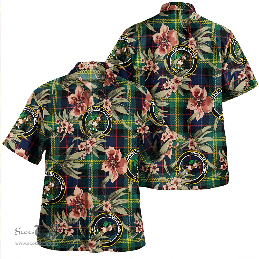 Scottish Watson (Wate/Watt) Modern Clan Tartan Hawaiian Shirt - Tropical Old Style Scottish Plaid Tartan Plaid