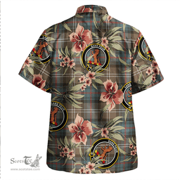 Scottish Sutherland Weathered Clan Tartan Hawaiian Shirt - Tropical Old Style Scottish Plaid Tartan Plaid