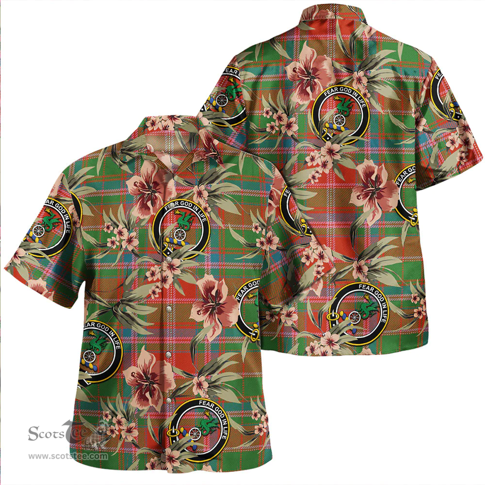 Scottish Somerville Ancient Clan Tartan Hawaiian Shirt - Tropical Old Style Scottish Plaid Tartan Plaid