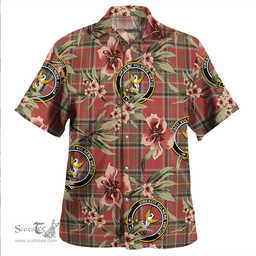 Scottish Stewart of Galloway Weathered Clan Tartan Hawaiian Shirt - Tropical Old Style Scottish Plaid Tartan Plaid