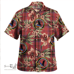 Scottish MacDonell of Keppoch Weathered Clan Tartan Hawaiian Shirt - Tropical Old Style Scottish Plaid Tartan Plaid
