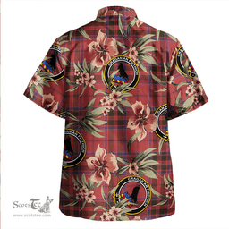 Scottish MacDonell of Keppoch Weathered Clan Tartan Hawaiian Shirt - Tropical Old Style Scottish Plaid Tartan Plaid