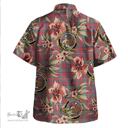 Scottish MacKinnon Weathered Clan Tartan Hawaiian Shirt - Tropical Old Style Scottish Plaid Tartan Plaid