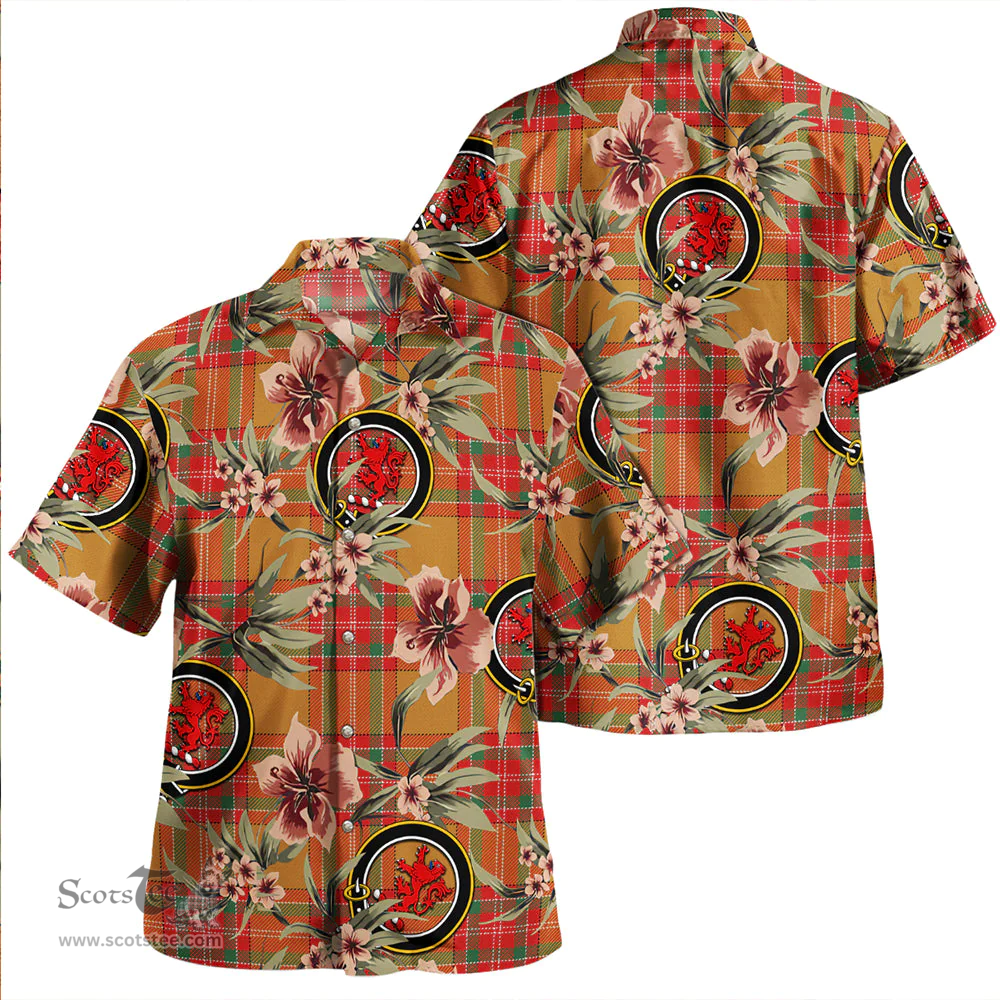 Scottish MacBrair Modern Clan Tartan Hawaiian Shirt - Tropical Old Style Scottish Plaid Tartan Plaid