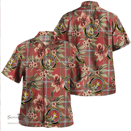Scottish Stewart of Fingask Weathered Clan Tartan Hawaiian Shirt - Tropical Old Style Scottish Plaid Tartan Plaid