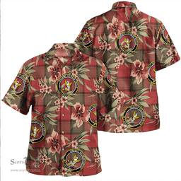 Scottish Stewart of Atholl Weathered Clan Tartan Hawaiian Shirt - Tropical Old Style Scottish Plaid Tartan Plaid