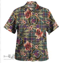 Scottish Ogilvie of Inverarity (Wilson) Weathered Clan Tartan Hawaiian Shirt - Tropical Old Style Scottish Plaid Tartan Plaid