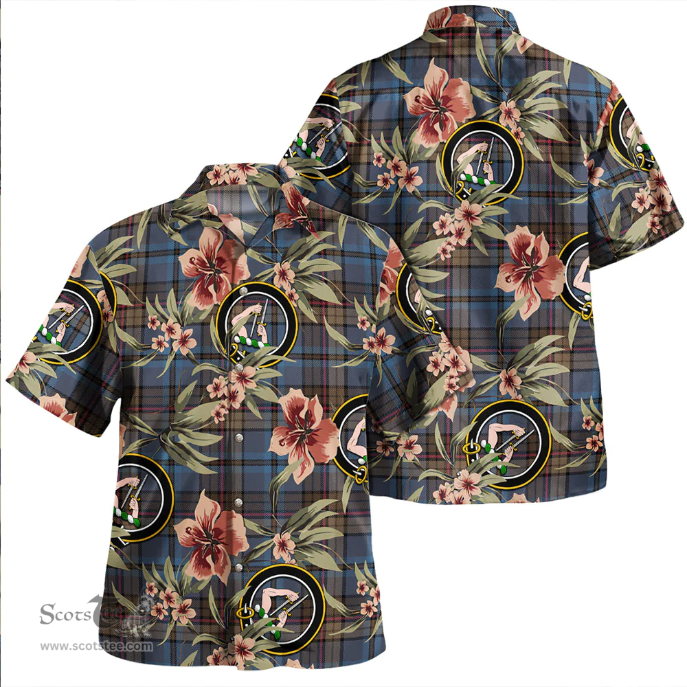 Scottish Renton Modern Clan Tartan Hawaiian Shirt - Tropical Old Style Scottish Plaid Tartan Plaid