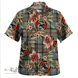 Scottish MacLeod of Assynt Weathered Clan Tartan Hawaiian Shirt - Tropical Old Style Scottish Plaid Tartan Plaid