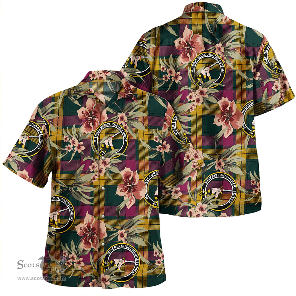 Scottish MacMillan Modern Clan Tartan Hawaiian Shirt - Tropical Old Style Scottish Plaid Tartan Plaid