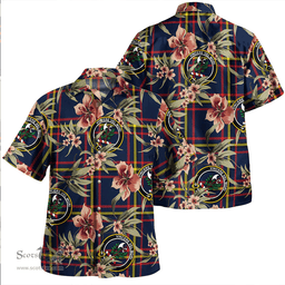 Scottish MacLaine of LochBuie Hunting (MacLaine) Modern Clan Tartan Hawaiian Shirt - Tropical Old Style Scottish Plaid Tartan Plaid