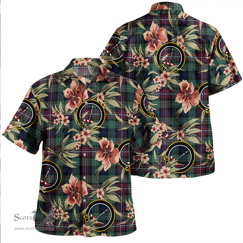 Scottish Rankin (Dalgliesh) Modern Clan Tartan Hawaiian Shirt - Tropical Old Style Scottish Plaid Tartan Plaid