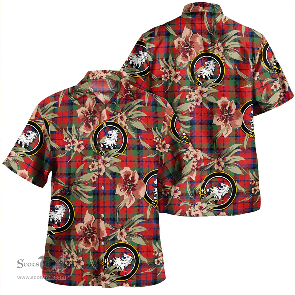 Scottish MacNaughton Modern Clan Tartan Hawaiian Shirt - Tropical Old Style Scottish Plaid Tartan Plaid