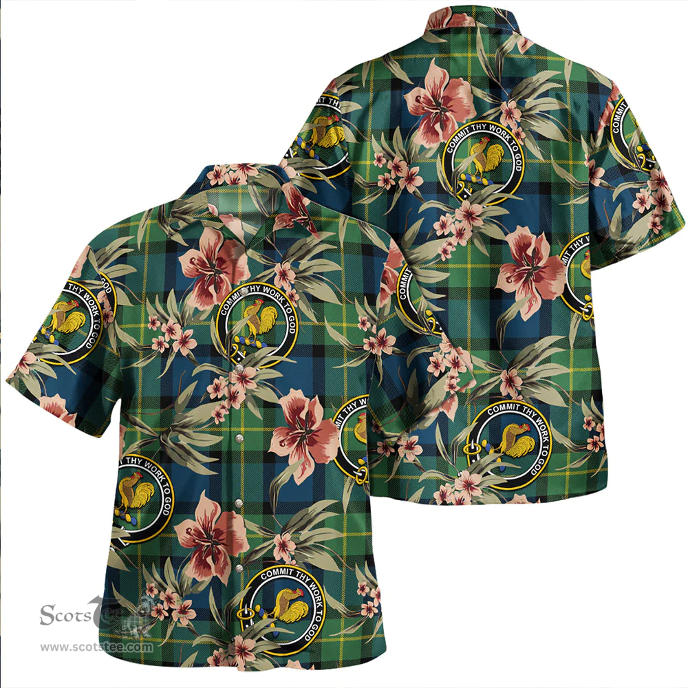 Scottish Sinclair of Ulster Modern Clan Tartan Hawaiian Shirt - Tropical Old Style Scottish Plaid Tartan Plaid