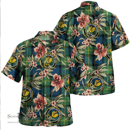 Scottish Sinclair of Ulster Modern Clan Tartan Hawaiian Shirt - Tropical Old Style Scottish Plaid Tartan Plaid