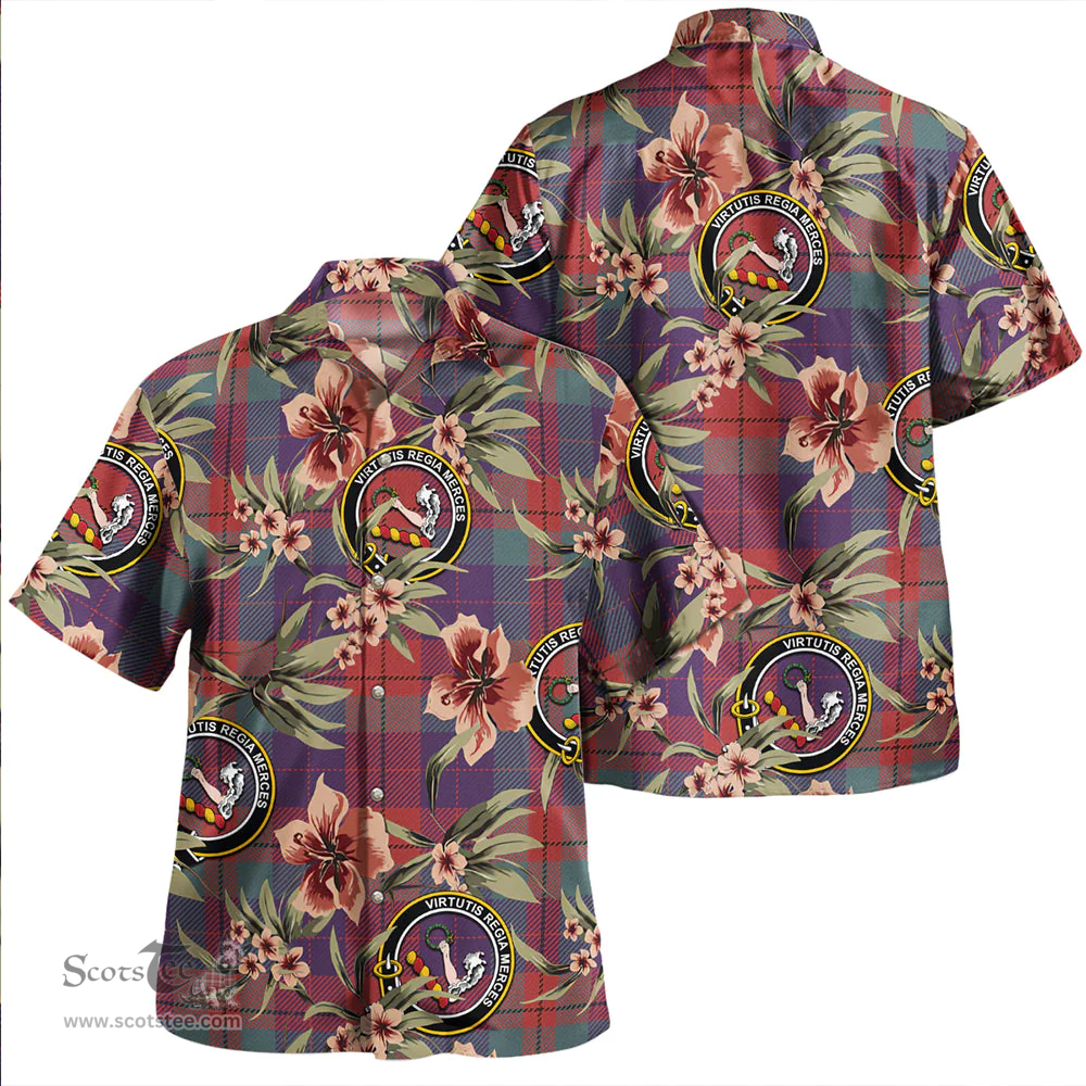 Scottish Skene of Cromar Weathered Clan Tartan Hawaiian Shirt - Tropical Old Style Scottish Plaid Tartan Plaid