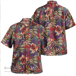 Scottish Skene of Cromar Weathered Clan Tartan Hawaiian Shirt - Tropical Old Style Scottish Plaid Tartan Plaid