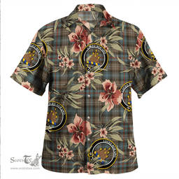 Scottish MacKenzie Weathered Clan Tartan Hawaiian Shirt - Tropical Old Style Scottish Plaid Tartan Plaid