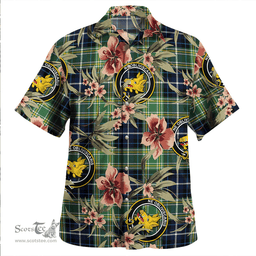 Scottish MacKellar Modern Clan Tartan Hawaiian Shirt - Tropical Old Style Scottish Plaid Tartan Plaid