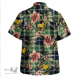 Scottish MacKellar Modern Clan Tartan Hawaiian Shirt - Tropical Old Style Scottish Plaid Tartan Plaid