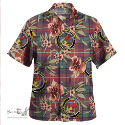 Scottish Rattray of Lude Weathered Clan Tartan Hawaiian Shirt - Tropical Old Style Scottish Plaid Tartan Plaid