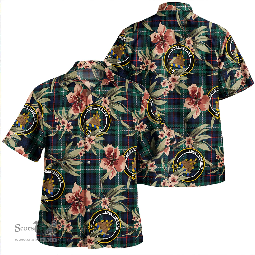Scottish MacKenzie Modern Clan Tartan Hawaiian Shirt - Tropical Old Style Scottish Plaid Tartan Plaid