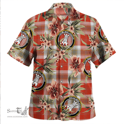 Scottish MacLean of Duart Dress Red Ancient Clan Tartan Hawaiian Shirt - Tropical Old Style Scottish Plaid Tartan Plaid