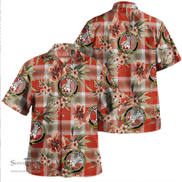 Scottish MacLean of Duart Dress Red Ancient Clan Tartan Hawaiian Shirt - Tropical Old Style Scottish Plaid Tartan Plaid