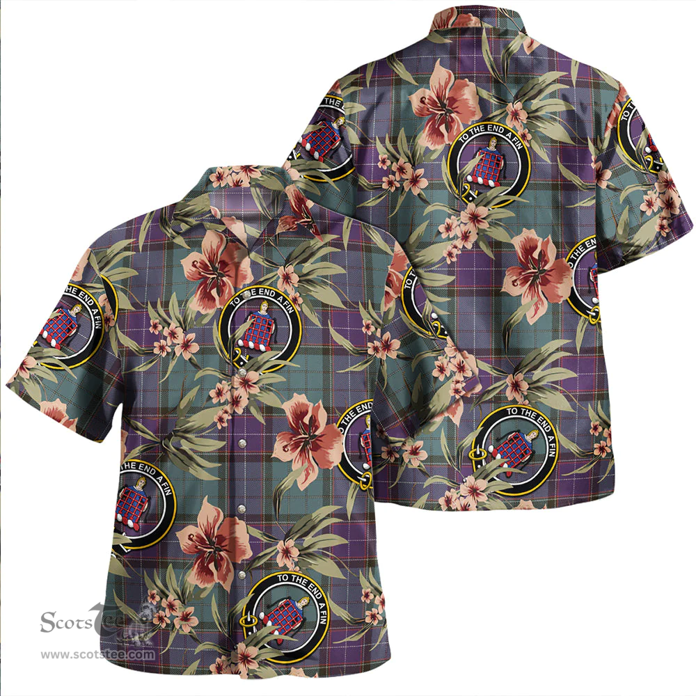 Scottish Storrie Weathered Clan Tartan Hawaiian Shirt - Tropical Old Style Scottish Plaid Tartan Plaid